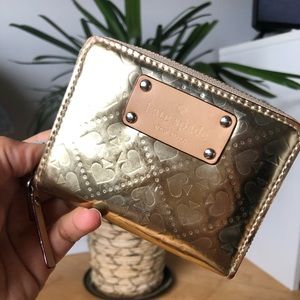 Golden Kate Spade wallet